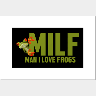 man i love frogs - shy Posters and Art